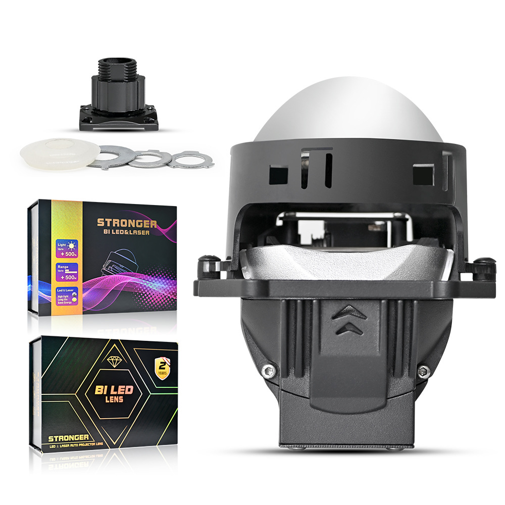 (2개) 자동차 LED 헤드 라이트 2.5 인치 3 인치 듀얼 렌즈 무손실 12 6 칩 고출력 80W 듀얼 램프 컵 H4