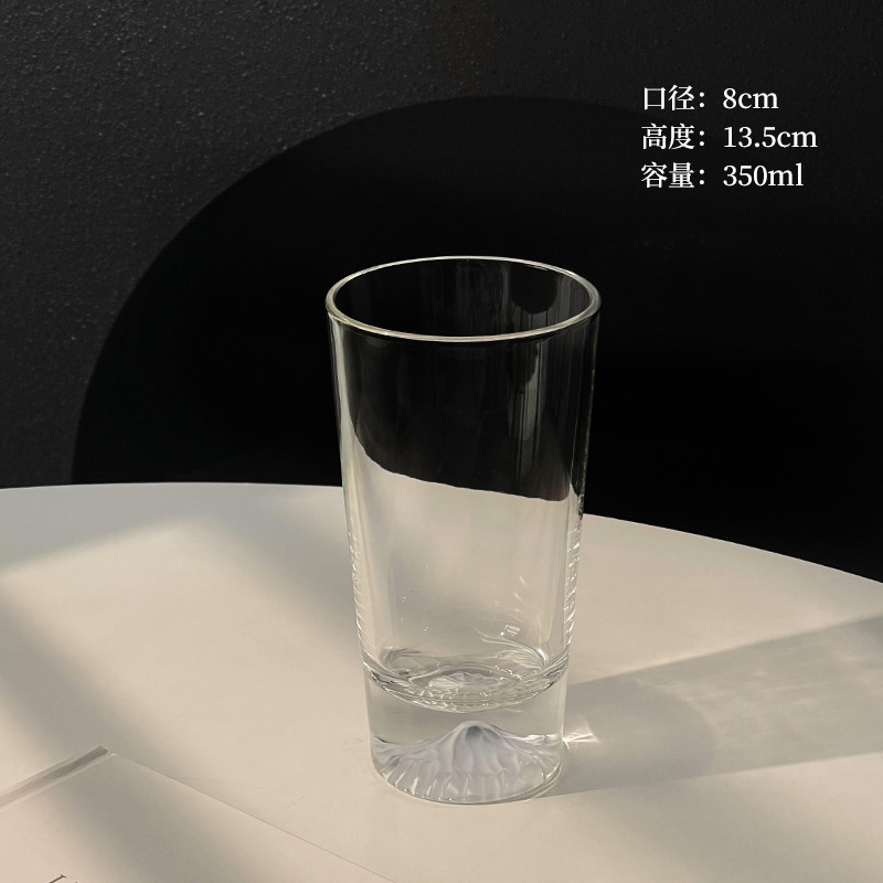 ins风琥珀色观山杯富士山杯高颜值玻璃水杯家用威士忌酒杯咖啡杯|undefined