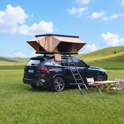 Aluminum Alloy Hard-Shell Roof Tent Hydraulic Outdoor Tent for Camping, Car-Mounted Tent for Rvs, Self-Driving Tours, and Home Use