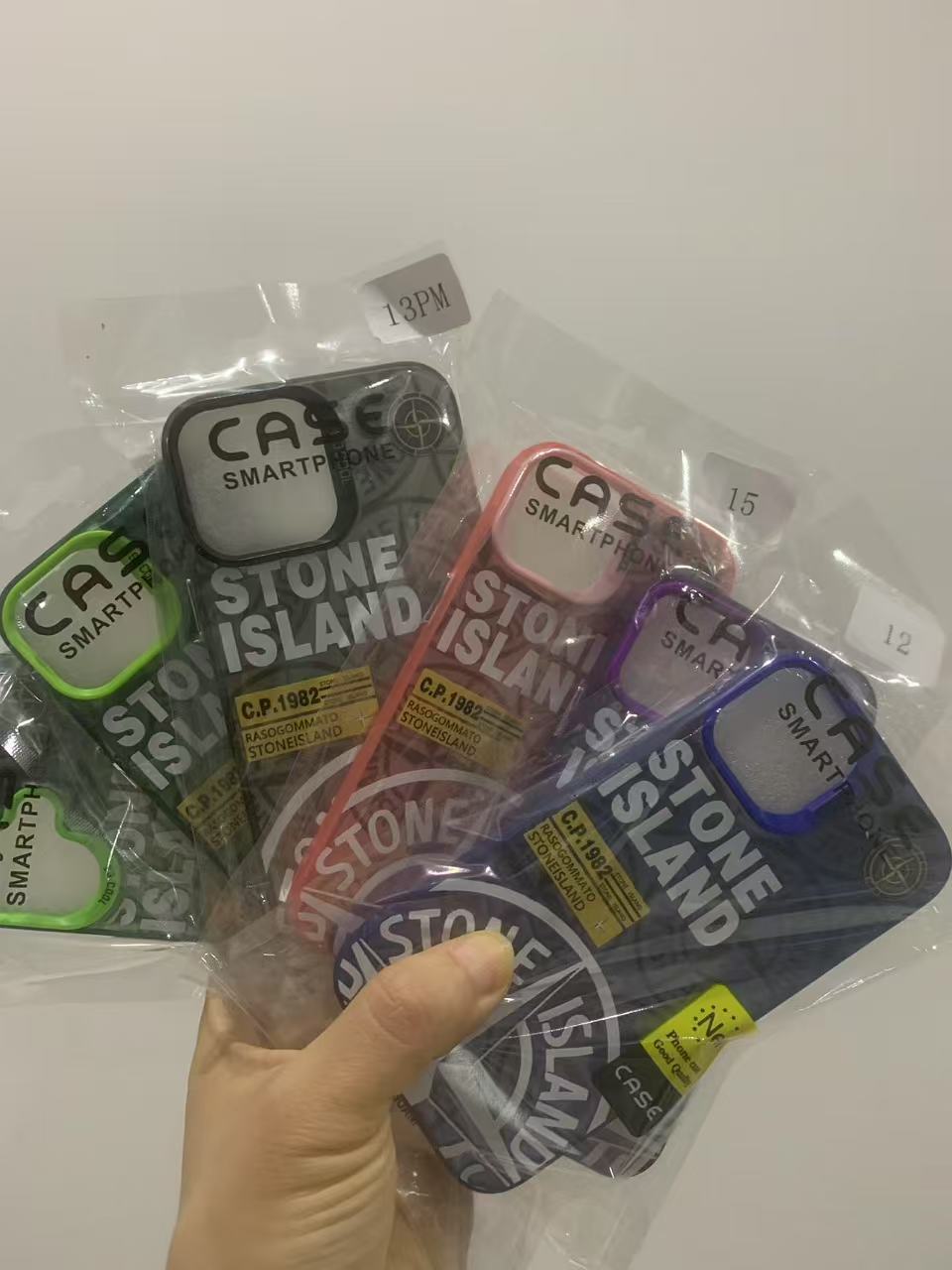 Stone Island Shockproof PC Label IMD Wholesale Mobile Phone case for iPhone 17 16 15 14 Plus 13 12 11 Pro Max case