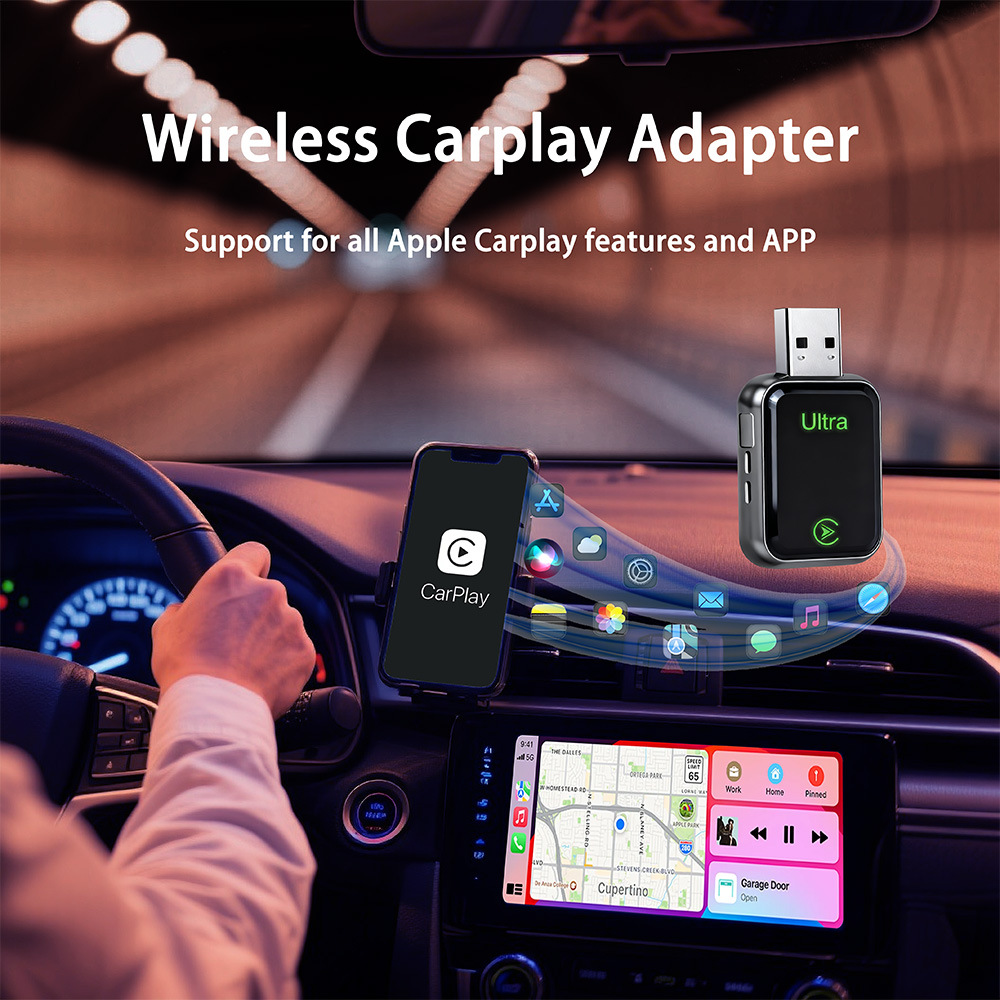 Amazon's Popular Wireless Carplay Android Auto Box Adapter for Car Connectivity, Two-In-One Car Interconnect