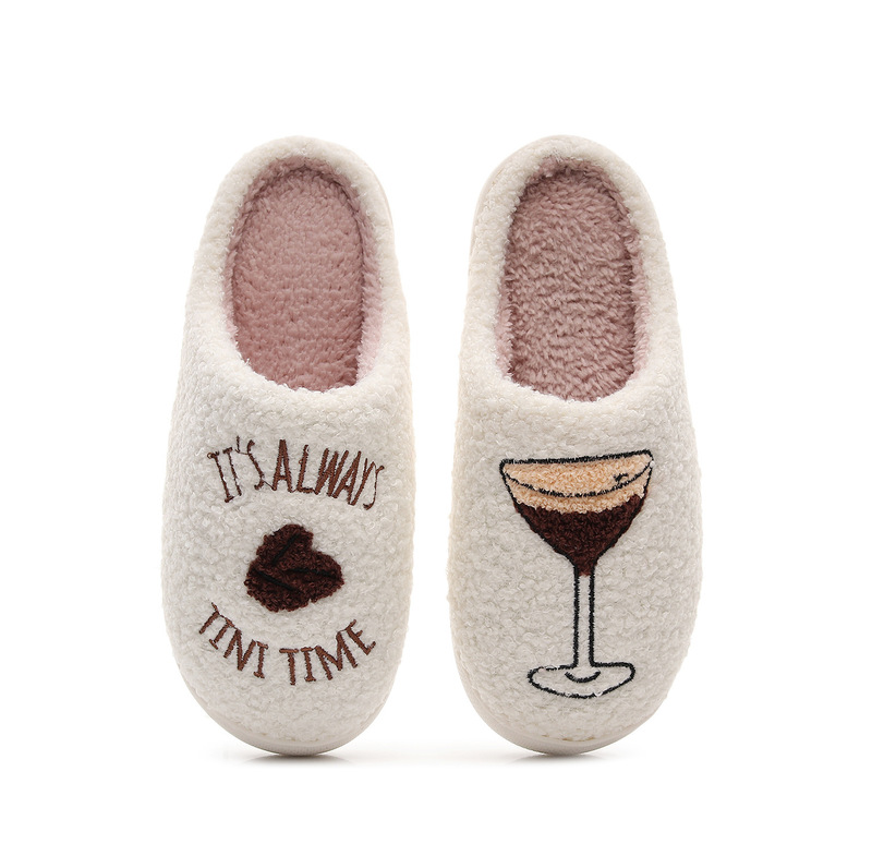 European and American Cross Border Martini Party Cotton Slippers Women Indoor Warm Slippers Christmas Gift Winter in stock Wholesale European and American Cross Border Martini Party Cotton Slippers Women Indoor Warm Slippers Christmas Gift Winter in stock Wholesale