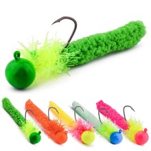 5个/包路亚绑毛铅头钩 飞蝇钩Jig绑制羽毛飞钓钩鸡毛钩路亚饵鱼钩