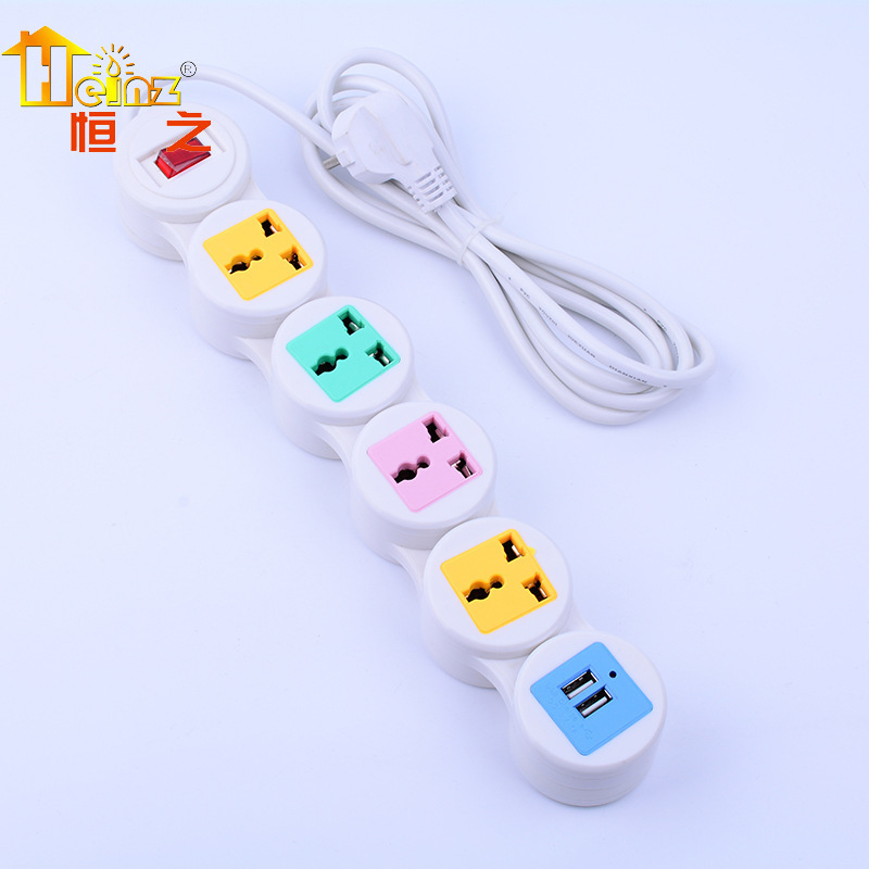 Comercio exterior creativo en el extranjero 180 grados color S5 puede girar aleatoriamente placa de conexión de enchufe USB de carga