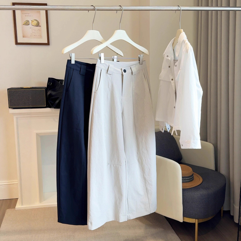 Pear-Shaped Figure Casual Pants for Women 2025 Autumn Korean Version New Versatile High-Waisted Loose Slimming Wide-Leg Balloon Pants