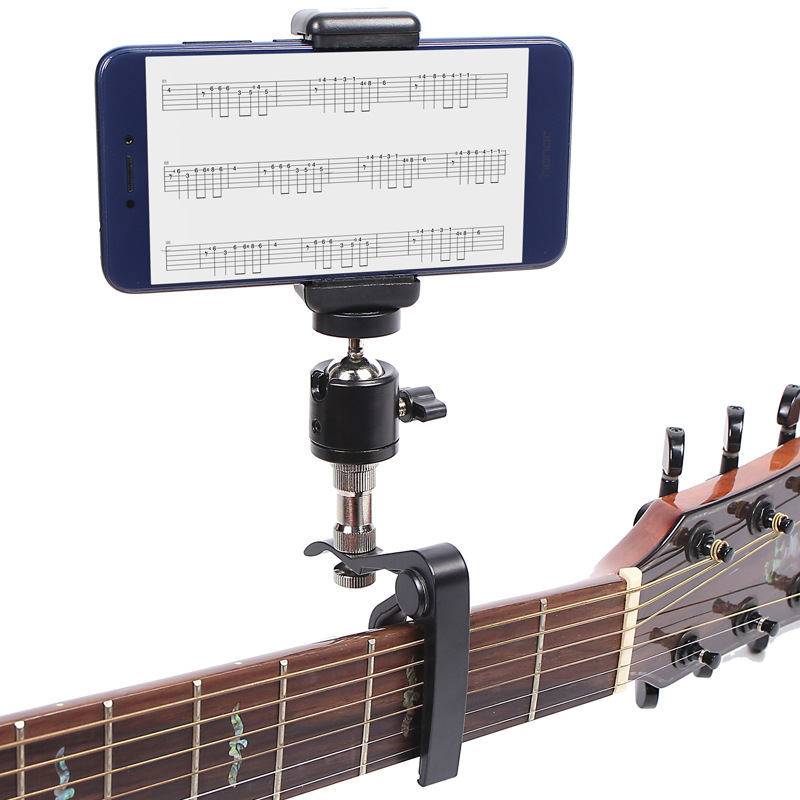 Wholesale folk electric bass with capo sheet music guitar phone holder neck acoustic guitar phone holder