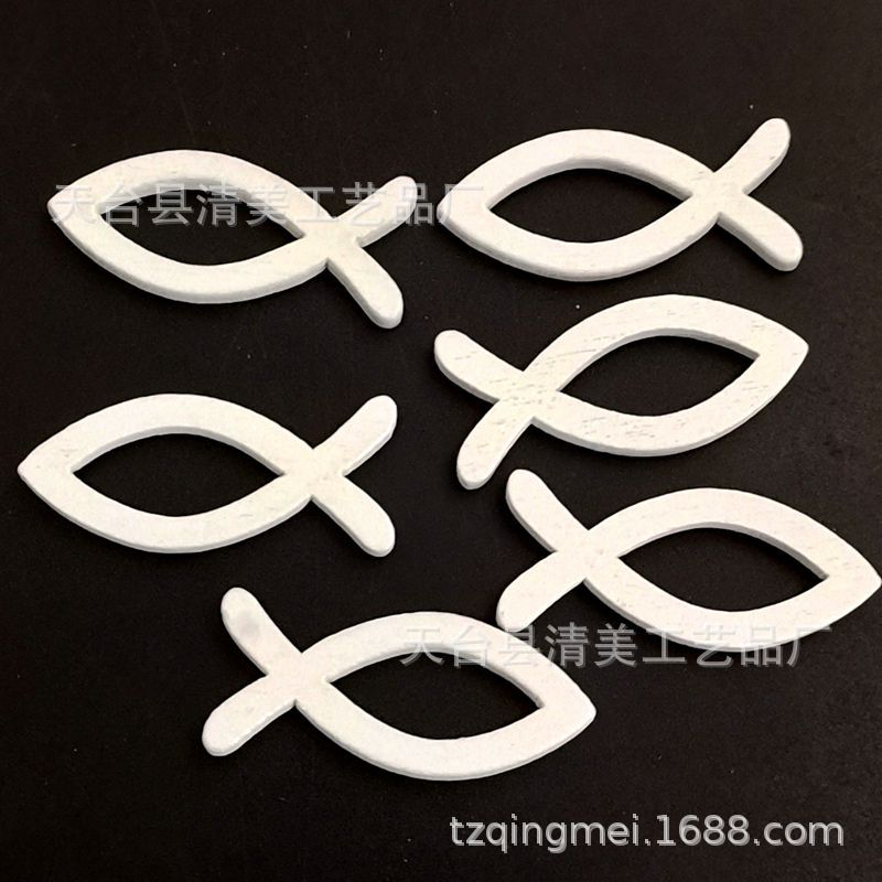 Pescado hueco blanco botones de madera vacíos 18 un paquete de textiles y textiles para el hogar accesorios de decoración artesanal