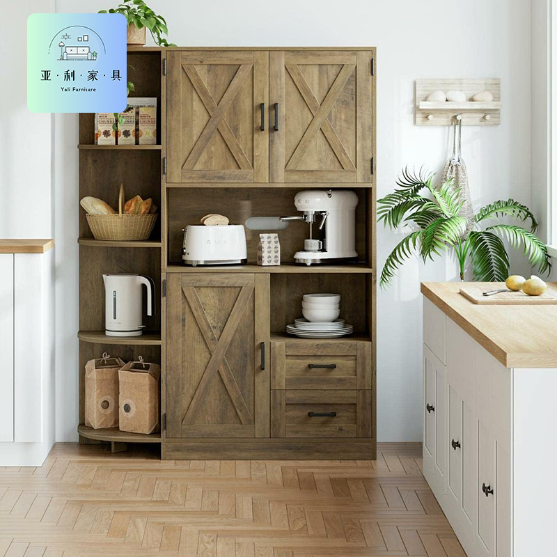 Sideboard Panel Furniture Modern with Drawer Cabinet Coffee Bar Amazon Cross-Border Source Factory Wholesale Sideboard