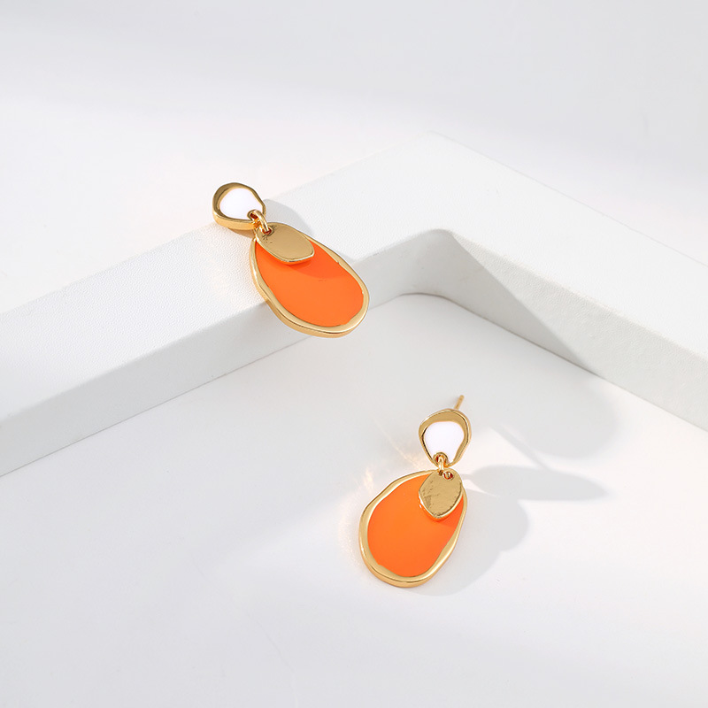 Retro Geometric Copper Plating Drop Earrings 1 Pair