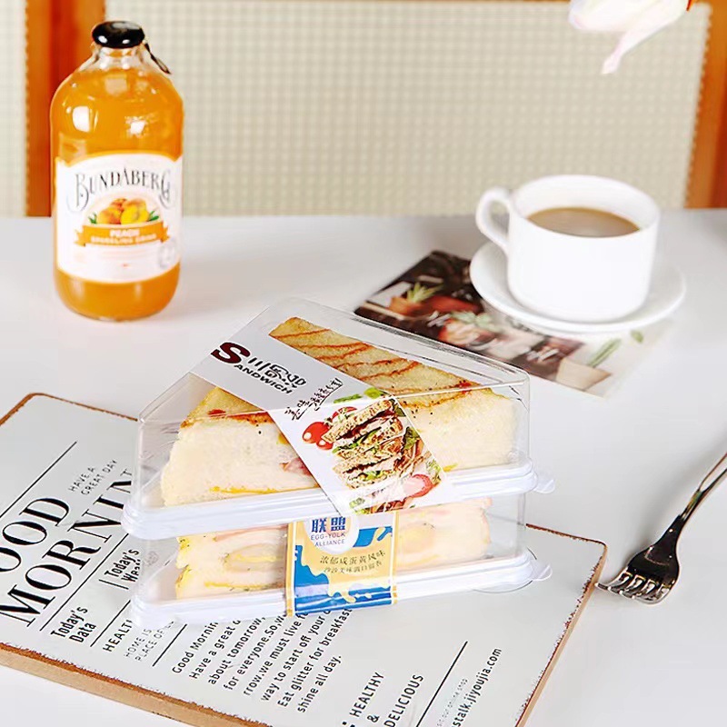 三明治包装盒三角形岩烧咸蛋盒子慕斯蛋糕盒吐司切块西点厂家直销