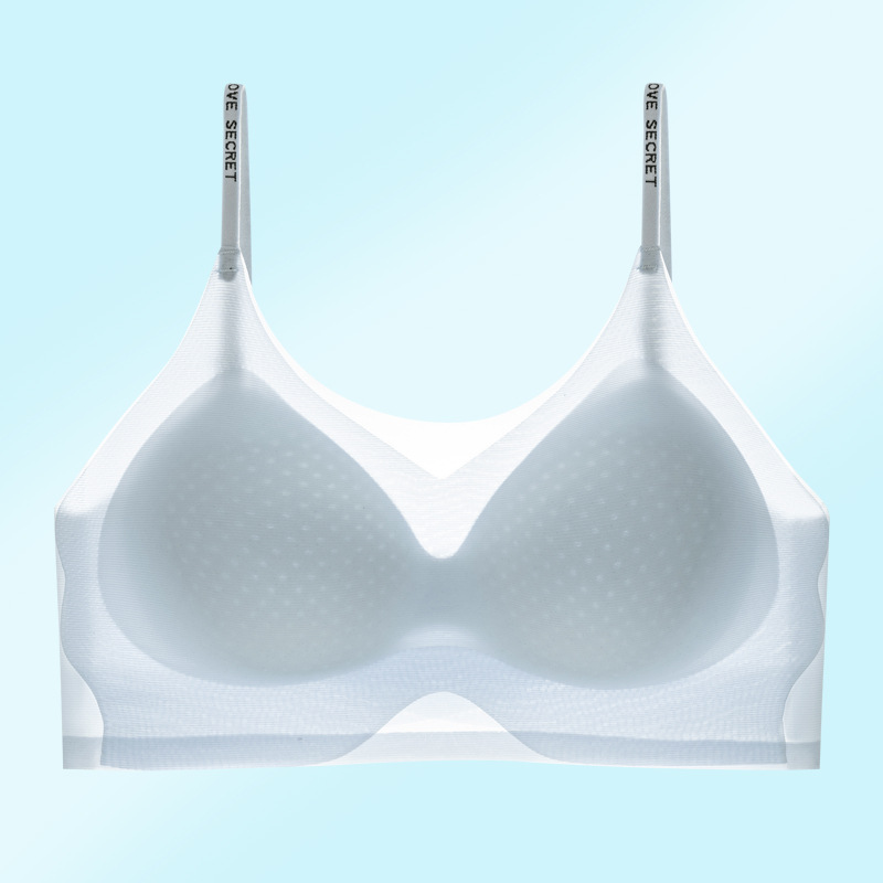 Ropa interior de levantamiento delgado, pecho pequeño para mujer, sujetador fruncido, copa fija sin costuras, antiflacidez, sin anillo de acero, hermoso sujetador trasero