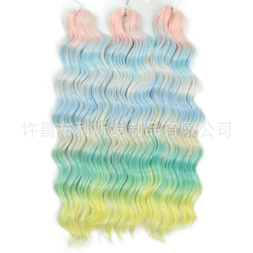 Extensiones de Cabello Rizado para Crochet 20 Pulgadas de Fibra Sintética Estilo Anna Curl