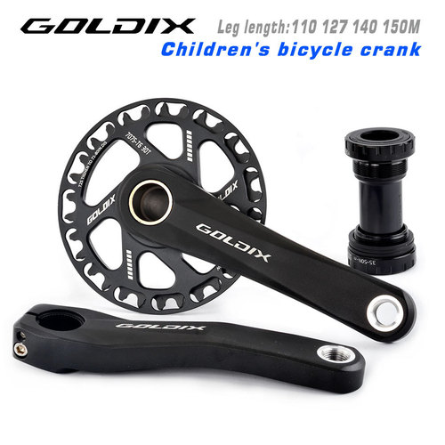 GOLDIX 150MM long ultra-light children's bicycle folding bicycle transmission system hollow integrated crankset
