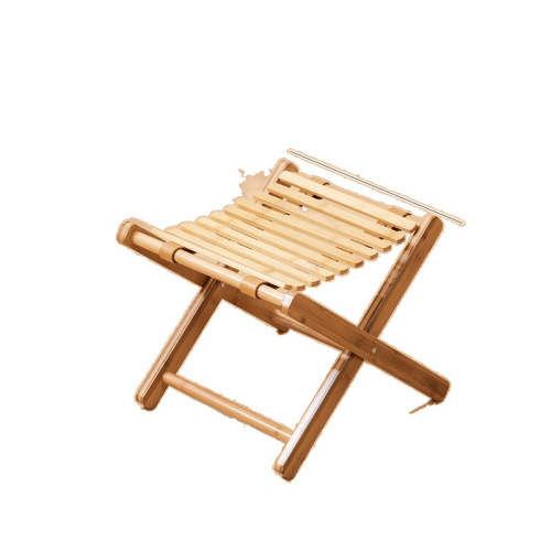 Woven rattan chair household foldable chair folding bamboo solid wood stool leisure backrest dining chair Nordic solid wood eating factory