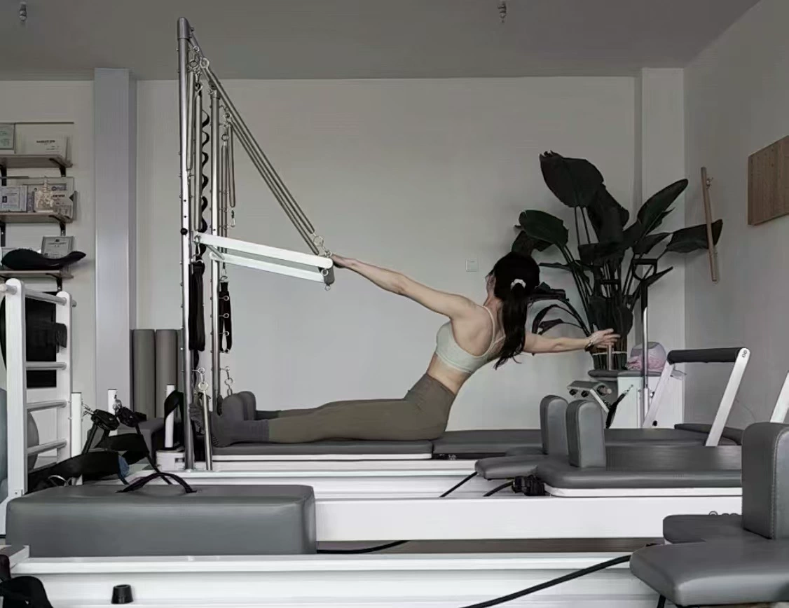 Й Pilates Reformer (Prate's) алюминиевый сплав ядро станка, складной двухвекторный, многоаксессуары