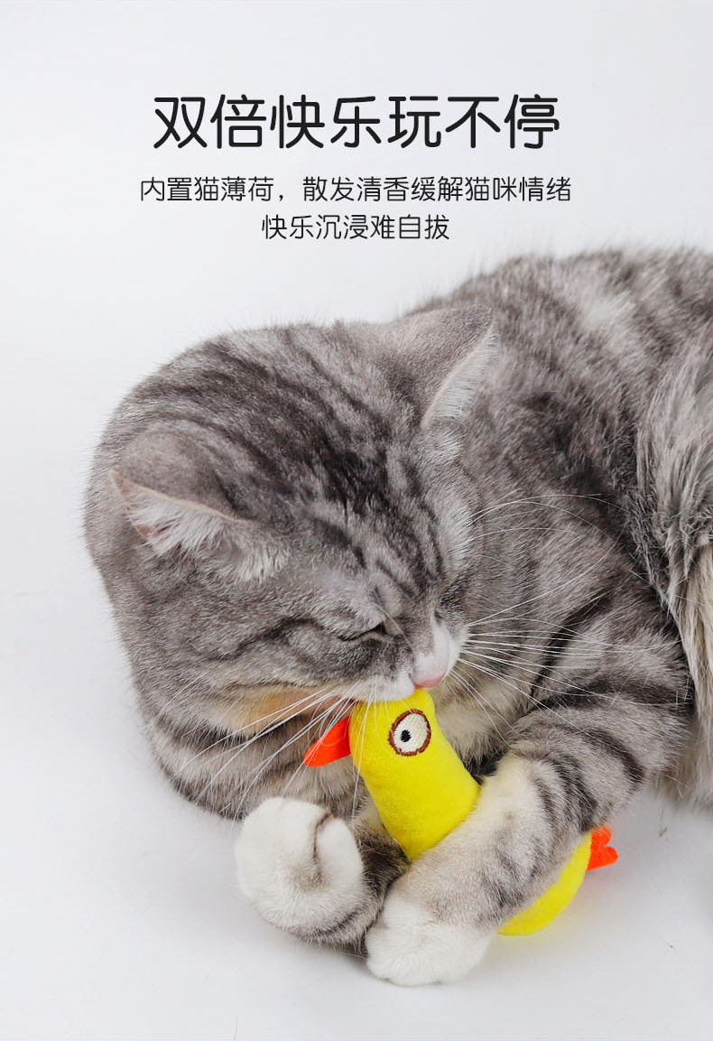 宠物毛绒玩具含猫薄荷猫咪玩具跨境互动玩乐宠物用品 猫玩厂家详情2