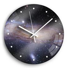 星空客厅家用挂钟创意时钟钟表个性钟艺术表挂墙挂表钢化玻璃