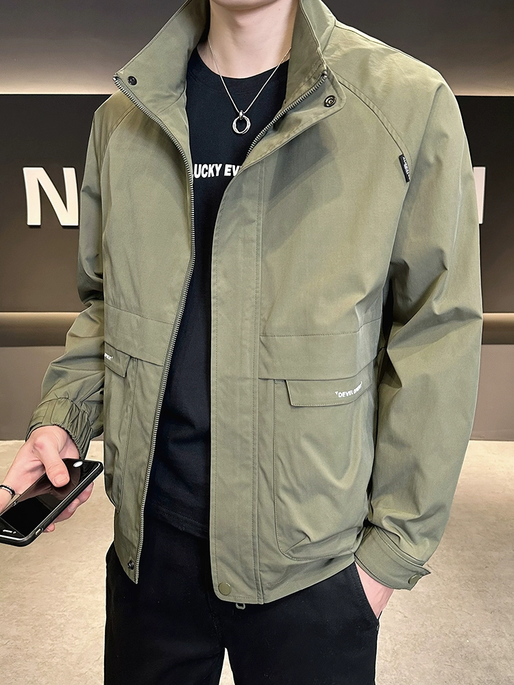 Мужская демисизонная трендовая куртка, slim fit, осенний сезон