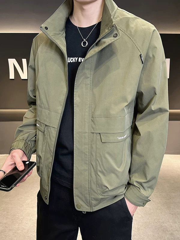 Мужская демисизонная трендовая куртка, slim fit, осенний сезон