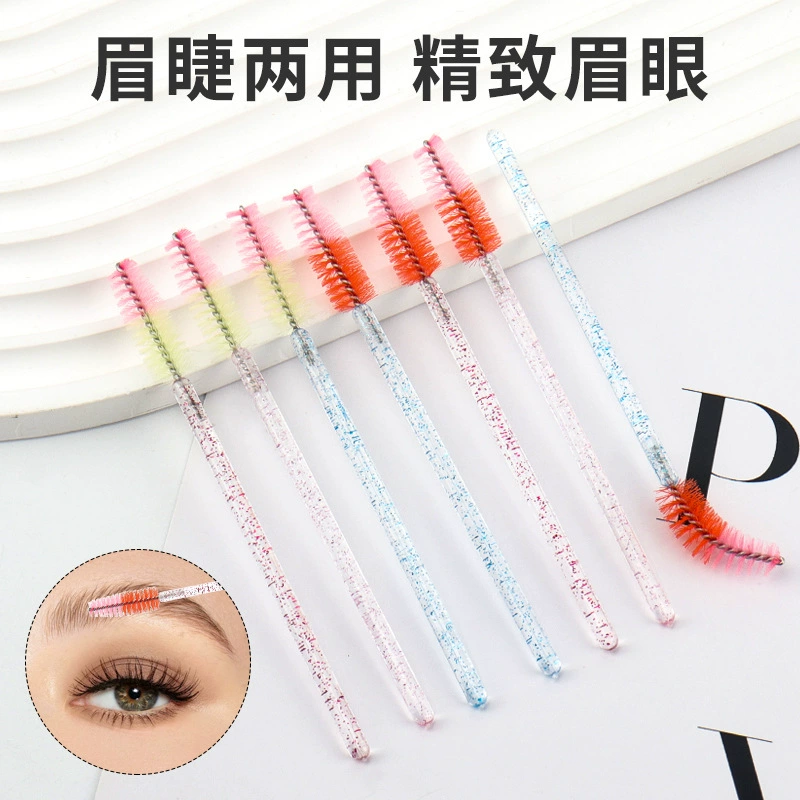 Д Disposable nylon handheld two-color brush for eyelashes for extension, wholesale