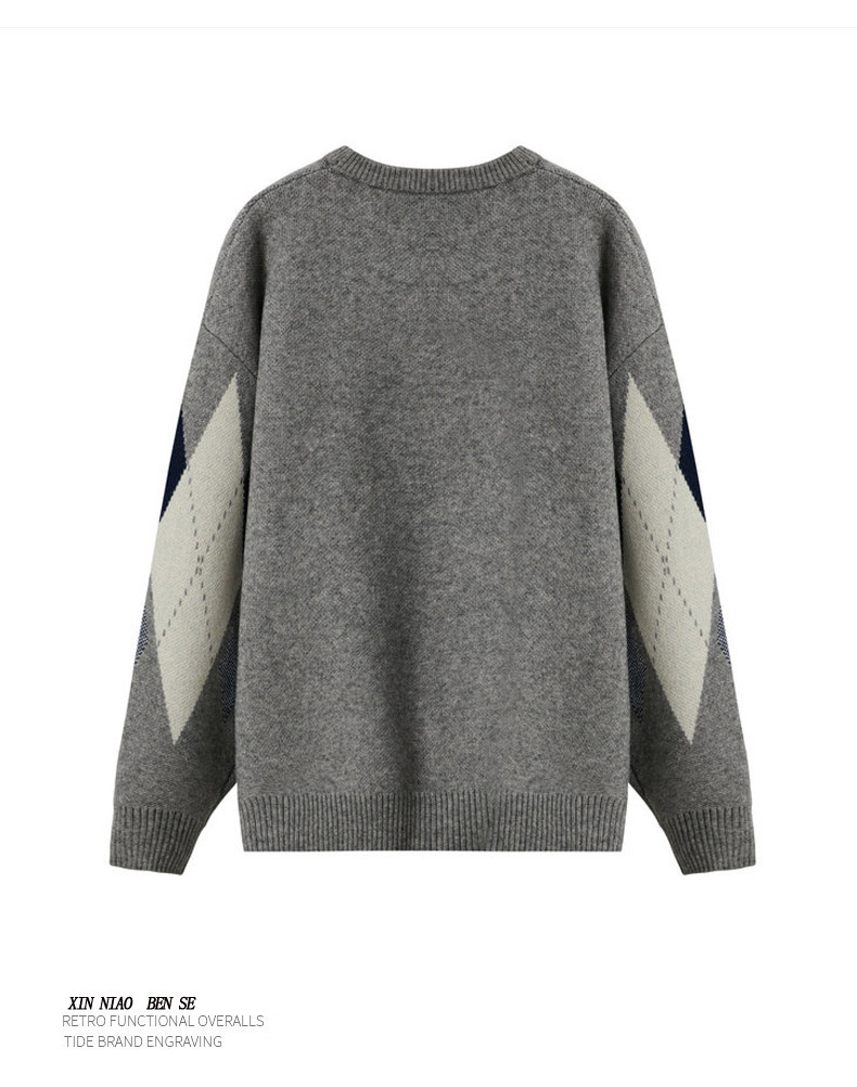 Herren Pullover Rundhals Strickpullover Casual Herbst Winter_voghion.com