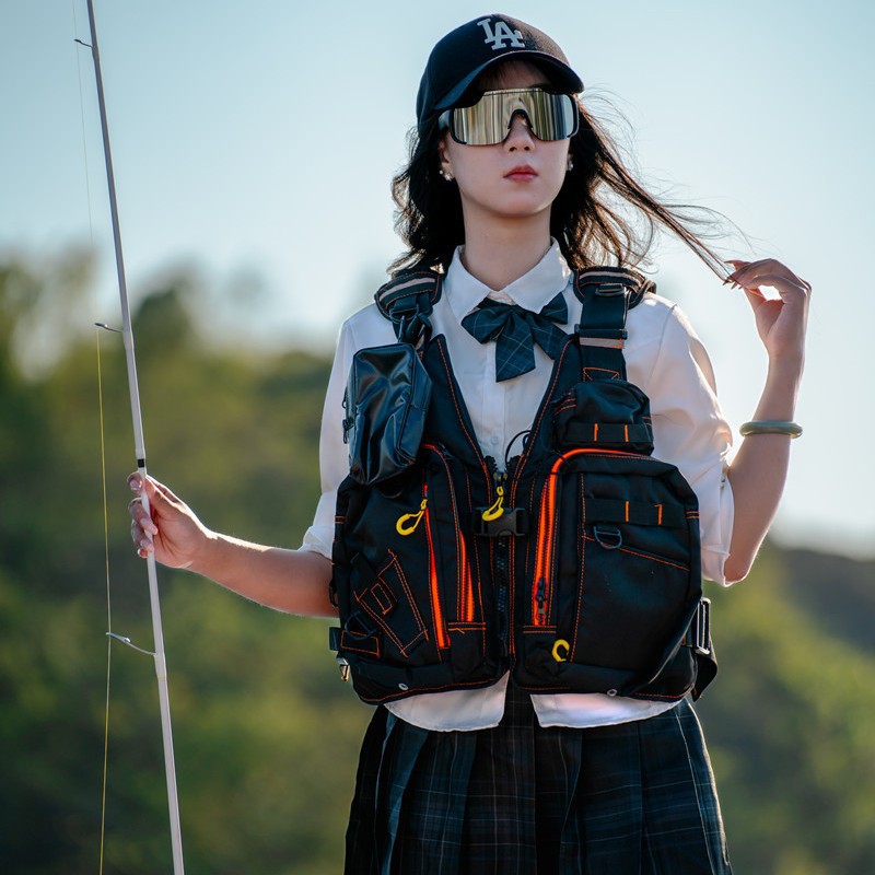 Chaleco salvavidas de pesca con señuelos, chaleco de pesca para adultos, chaleco salvavidas para pesca en el mar, chaleco de pesca con señuelos, venta al por mayor transfronteriza