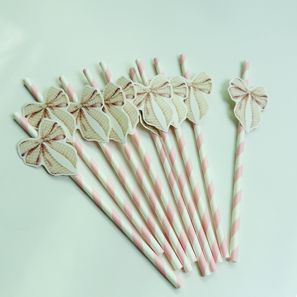 Trazo creativo transfronterizo pajita de papel decoración de fiesta mesa de postres vestido de cumpleaños botella de pudín complemento de pastel