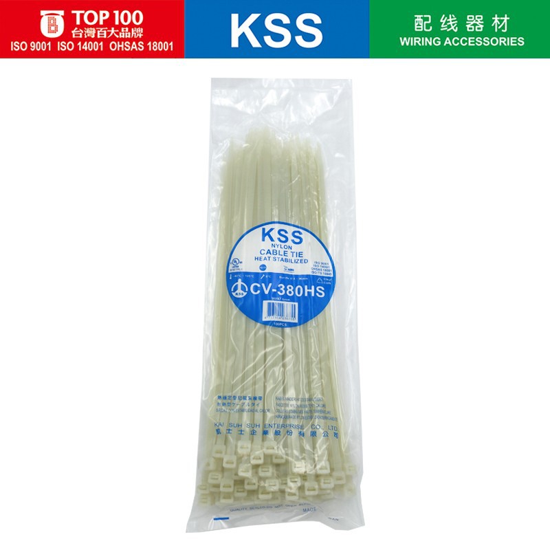 KSS耐高温扎带CV-380HS进口台湾凯士士热稳定尼龙扎带耐高温125℃