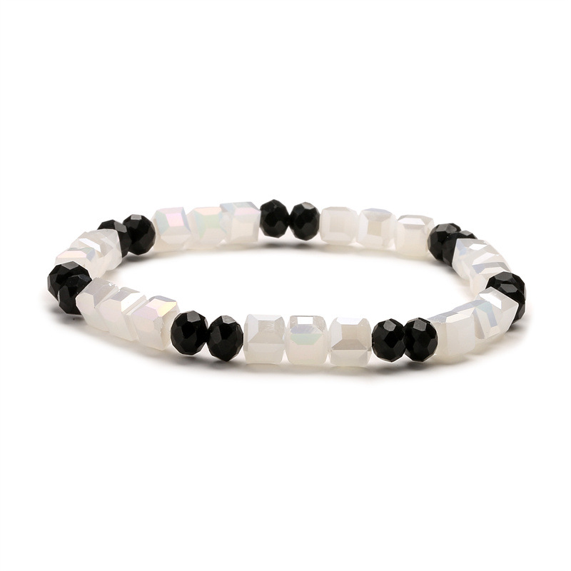 Estilo coreano Super brillante colorido cristal 96 granos de la tierra de la superficie 8/10MM corte de cristal multi-color pulsera de cuentas