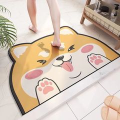 衛生間防滑地毯硅藻泥軟墊可愛卡通浴室地墊廁所浴室吸水速干腳墊