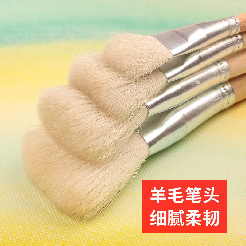 De alta calidad de lana suave pintura s pluma de relleno de color pegamento de cristal de cerámica pluma Etiqueta De Oro color plata pintura tradicional cepillo de la pintura china