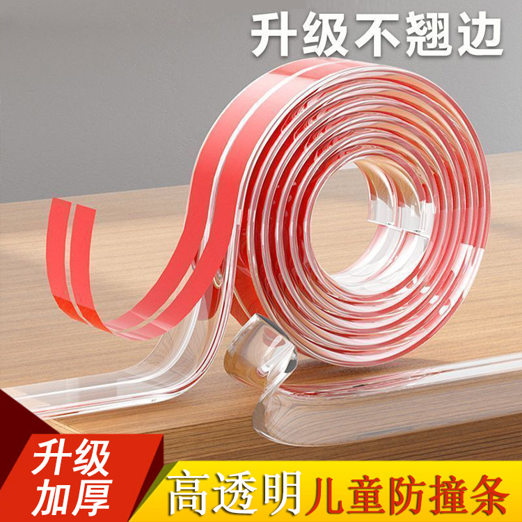 Transparent Anti-Collision Strips for Kidsren, Environmentally Friendly and Non-Toxic Corner Wrapping Silicone Stickers for Window Sills, Table Sides, Anti-Collision Corner Protectors, Soft Bags