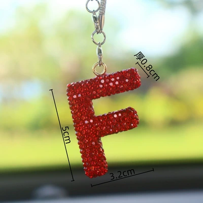 Car hanging — Car Pendant Car Interior Pendant - f-letter-car-pendant-big-red