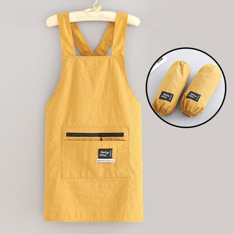 6068 cross strap water-repellent zipper pocket yellow + sleeves