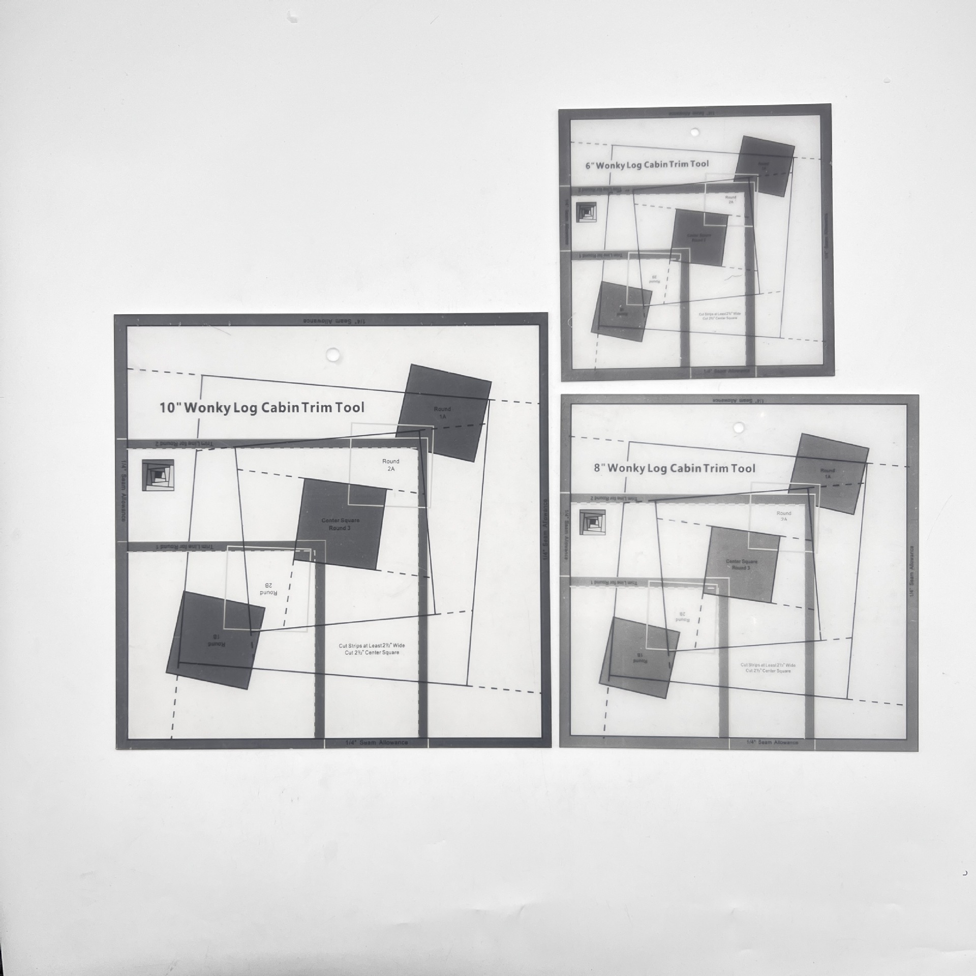 Diseño de prendas de vestir acrílico 90 ° regla de costura de tela de corte de tela doble regla de patrón de tela de corte