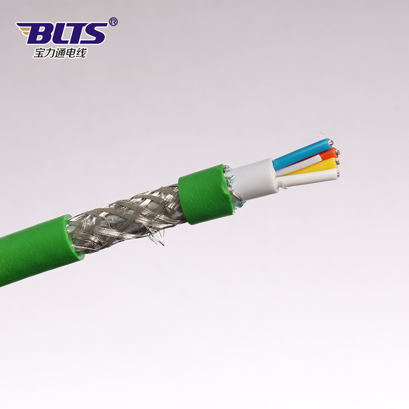 Factory off-the-shelf industrial Ethernet communication bus PVC green sheath servo encoder shielded cable