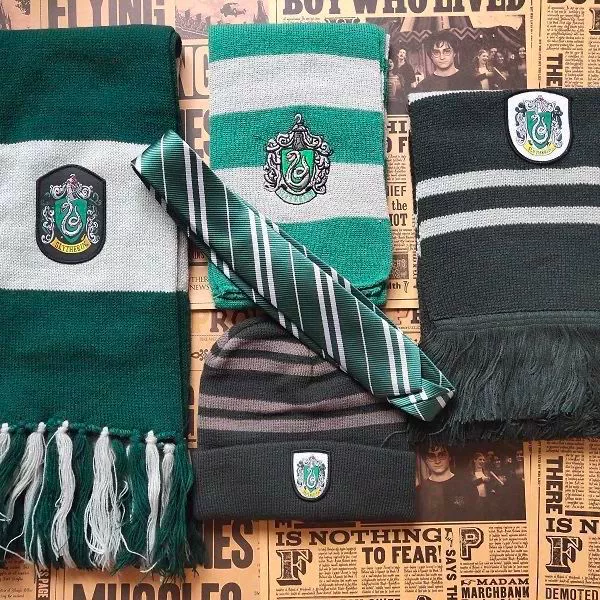 Гарри Поттер Слизерин колледж змеиная Академия шарф перчатки галстук шапка новогодний Косплей Новогодний подарок