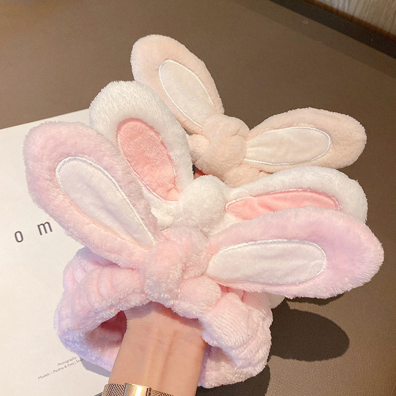 顔のヘアバンドの女性韓国版ファッションネットの赤い髪のカチューシャの女性の甘くてかわいい化粧のマスクのウサギの耳のヘアバンド|undefined