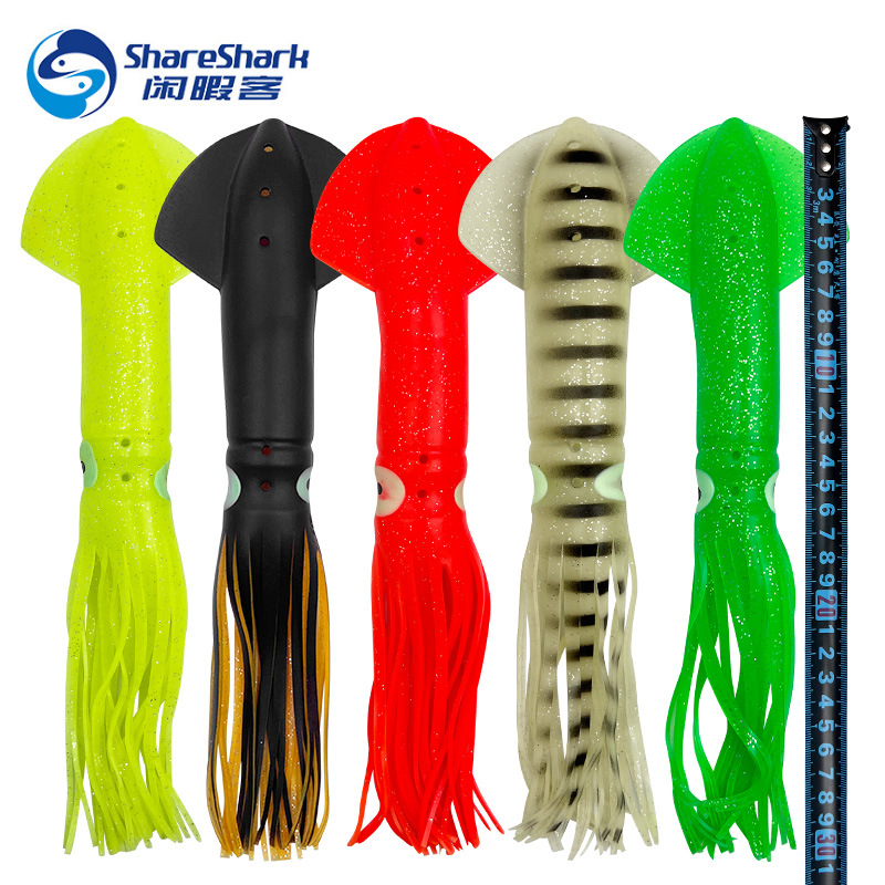 30cm octopus bait luminous squid skirt octopus bait lure soft bait…