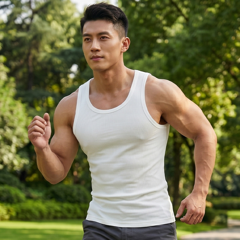 260g Coarse Thread Men's Modal Vest Sports Fitness Muscle Men's Sleeveless Undershirt Summer Slim Fit 260g Coarse Thread Men's Modal Vest Sports Fitness Muscle Men's Sleeveless Undershirt Summer Slim Fit