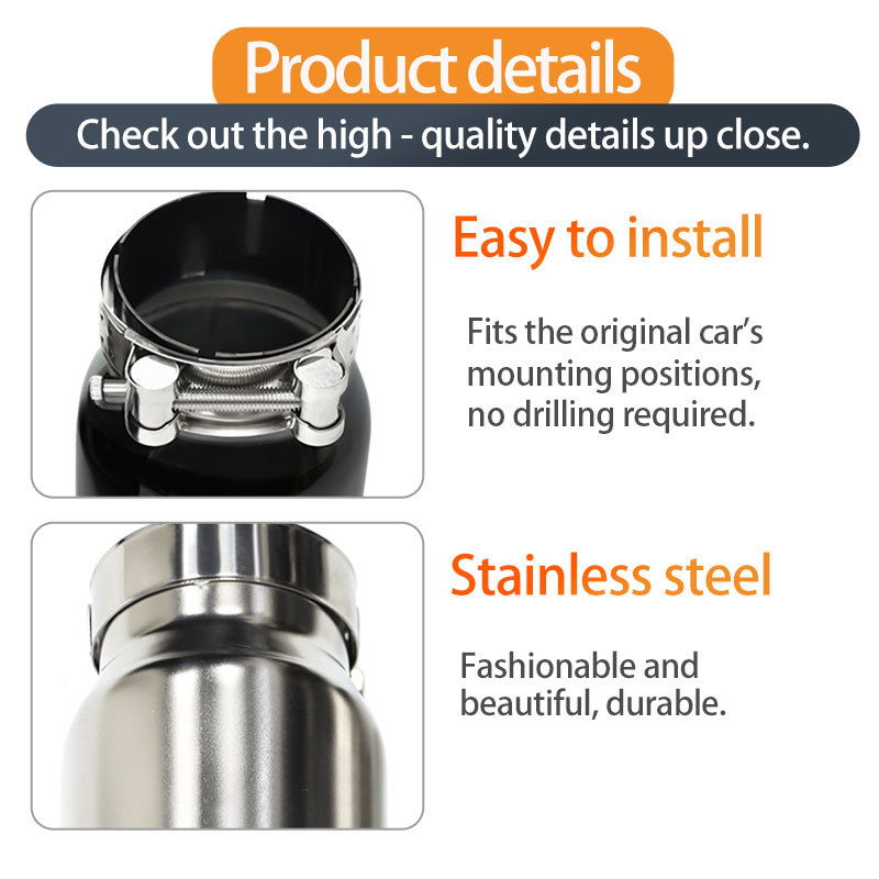 Suitable for Bmw M235I M240I F20 F21 M135I M140I 60mm Exhaust Pipe Tail Throat Tail Tip