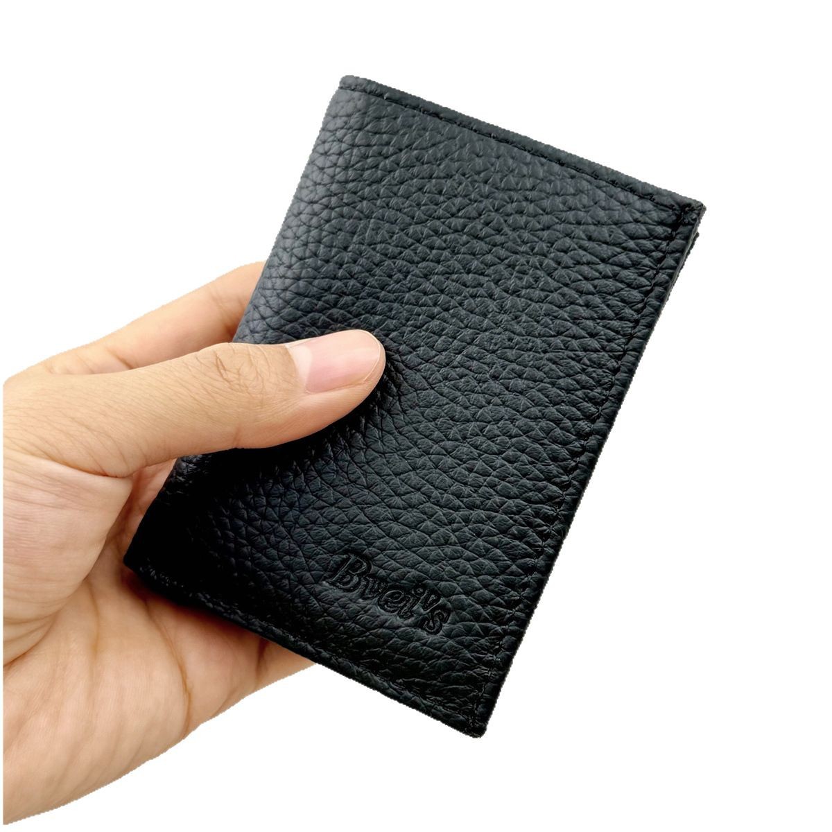 Nuevos productos transfronterizos carteras de cuero para hombres, bolsas de tarjetas de cuero de vaca mini gran capacidad, comercio exterior al por mayor.