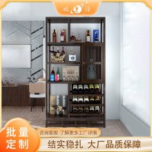 中式酒柜置物架酒架摆件装饰品展示柜客厅靠墙一件起批实木博古架