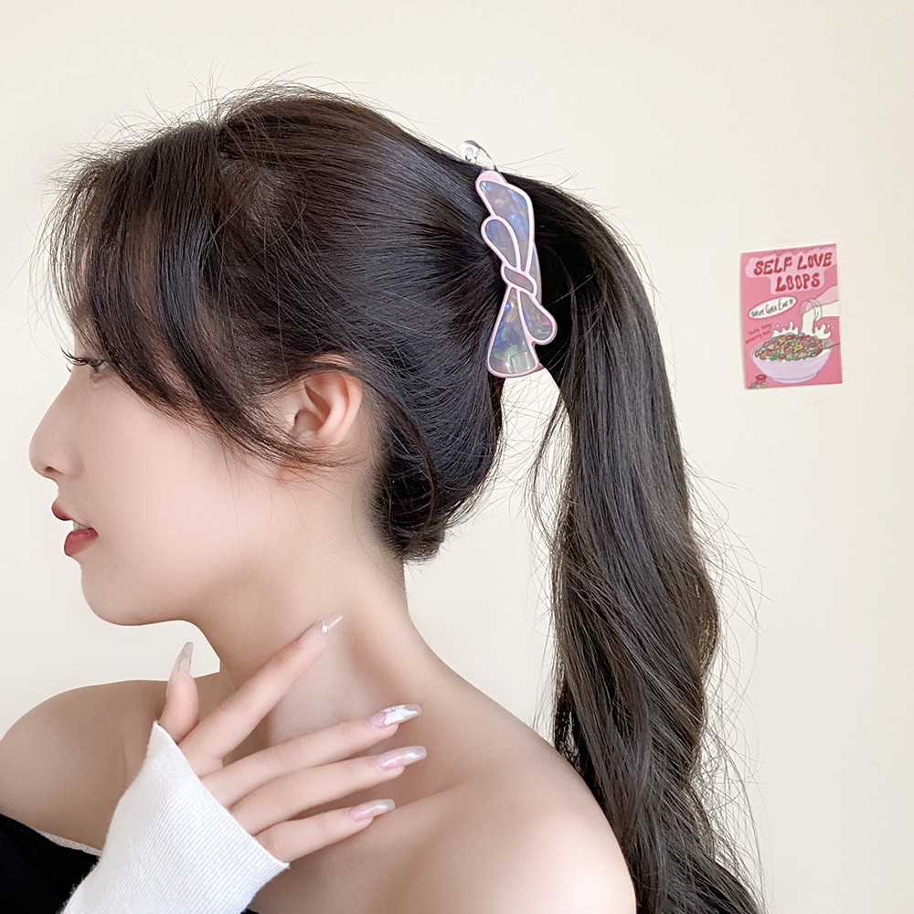 Accessori per capelli con clip verticale temperamento Ji sirena transfrontaliera, clip a banana, quantità di capelli, fiocco multiplo, fiocco, forcina, moda, carta verticale, copricapo_voghion.com