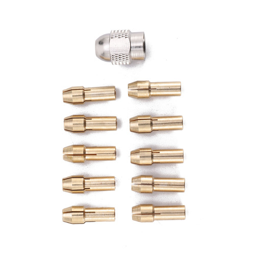 迈锐康厂家生产0.5-3.2mm电磨四瓣铜夹头套装 4.3/4.8mm柄小铜夹