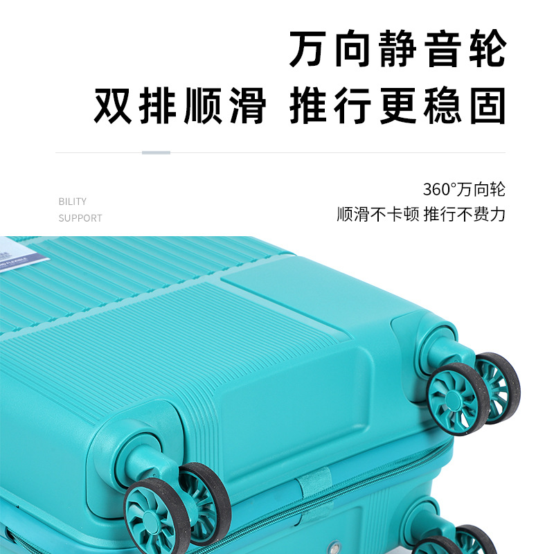 Maleta de embarque Caja madre de PP multifuncional femenina de 18 pulgadas Caja de contraseña a prueba de explosiones de tres piezas para estudiantes varones de alto valor