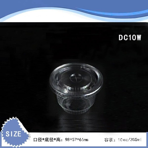工厂供货甜品杯冰激凌杯熟食杯【10OZ，300ml，PET一次性塑料杯】
