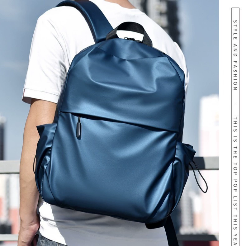 Capacious backpack, wear-resistant water repellent laptop for traveling, business version