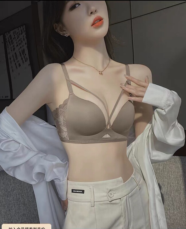 Seamless Underwear Women Gather Small Chest Expanded Bra 2021 New Explosions on Collecting Parammary Anti-sagging
