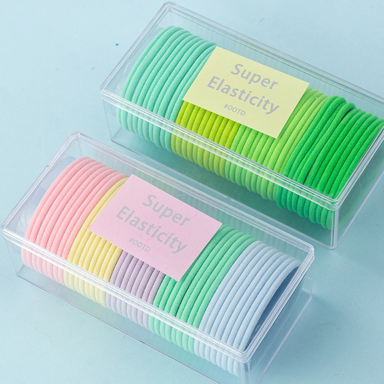 Simple banda de goma multicolor en línea celebridad ins cuerda de pelo fresco anillo de pelo de las mujeres anillo de primavera cuerda de lazo de pelo durable de alta elasticidad